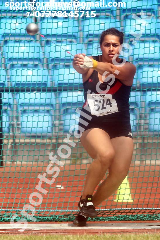 Womens under-20s hammer, Northern Senior and Under-20s Champs., Sports City, Manchester. Photo: David T. Hewitson/Sports for All Pics